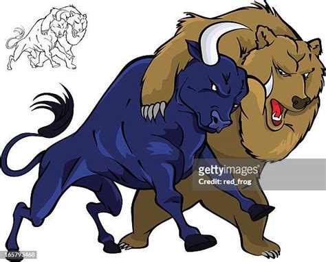 Bull Bear Fight High Res Illustrations - Getty Images