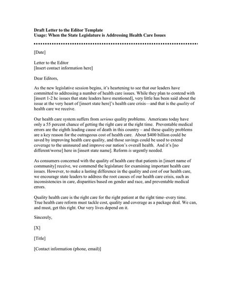 Letter to the Editor Example - download free documents for PDF, Word ...