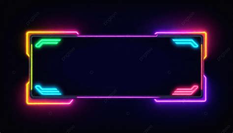 3d Neon Gaming Channel Background, Twitch Frame Overlay, Neon, Video Background Image And ...