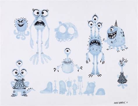 Concept art: Monsters Inc. | Concept art characters, Monster illustration, Monster university