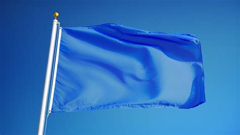 Light Blue Flag Waving in Stock Footage Video (100% Royalty-free ...