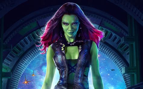 Zoe Saldana As Gamora - Wallpaper, High Definition, High Quality ...