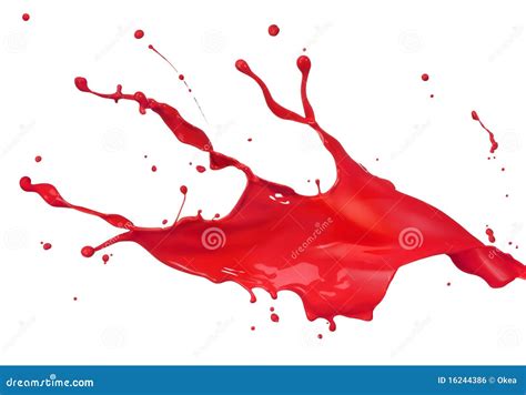 Red paint splash stock photo. Image of motion, splash - 16244386