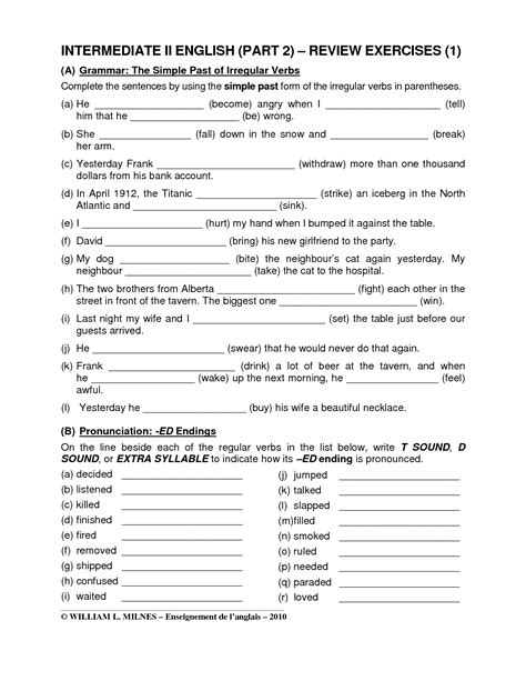 12 Worksheets Perfect Verb Tenses / worksheeto.com