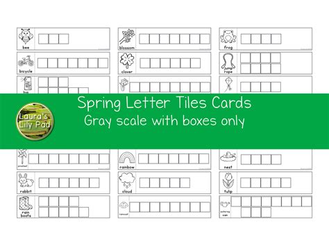 Spring Word Letter Tiles Cards | Made By Teachers