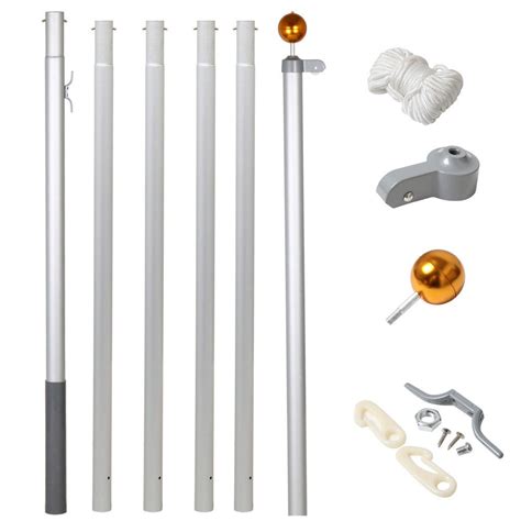 6.2M Aluminium Australian Telescoping Flag Pole Set