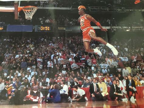 Mavin | Vintage Original 1992 Michael Jordan Nike Slam Dunk Contest Poster