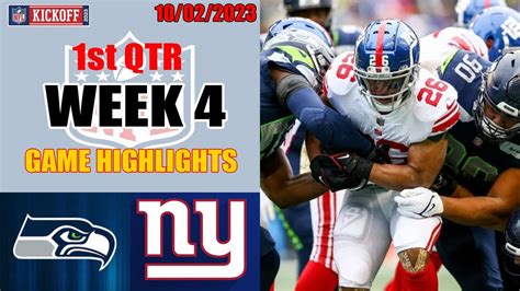 New York Giants vs Seattle Seahawks 1st QTR GAME HIGHLIGHTS HD | NFL ...