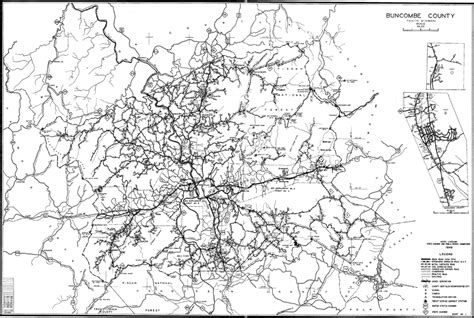 1949 Road Map of Buncombe County, North Carolina