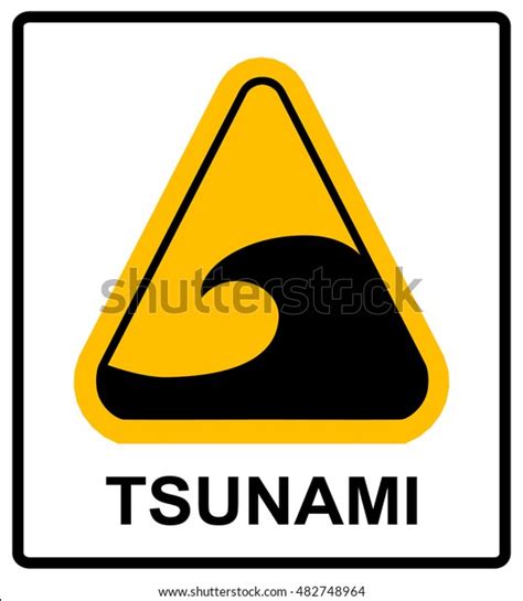 Tsunami Hazard Sign Stock Vector (Royalty Free) 482748964