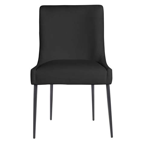 Elinor Dining Chair - Matte Black | Dining chairs, Custom dining room, Velvet dining chairs