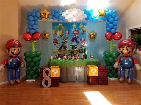 Birthday decorations | Mario birthday party, Mario bros birthday party ...