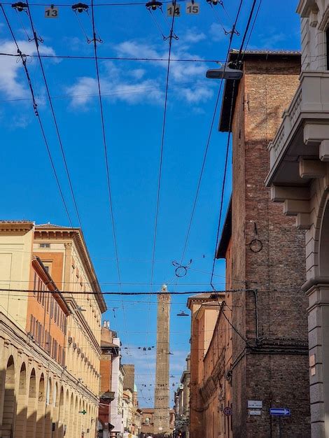 Premium Photo | Bologna italy medieval towers view