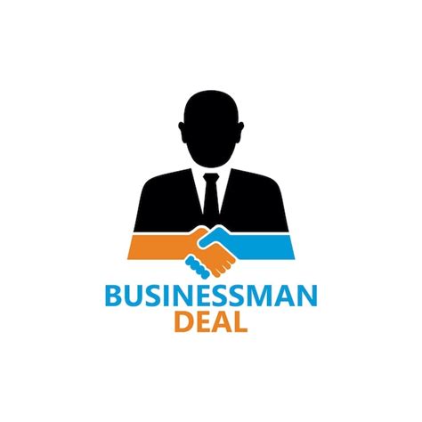 Premium Vector | Businessman deal logo template design