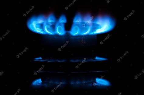 Premium Photo | Blue gas flames