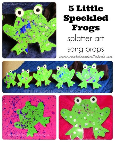 Sun Hats & Wellie Boots: 5 Little Speckled Frogs - Splatter Paint Song ...