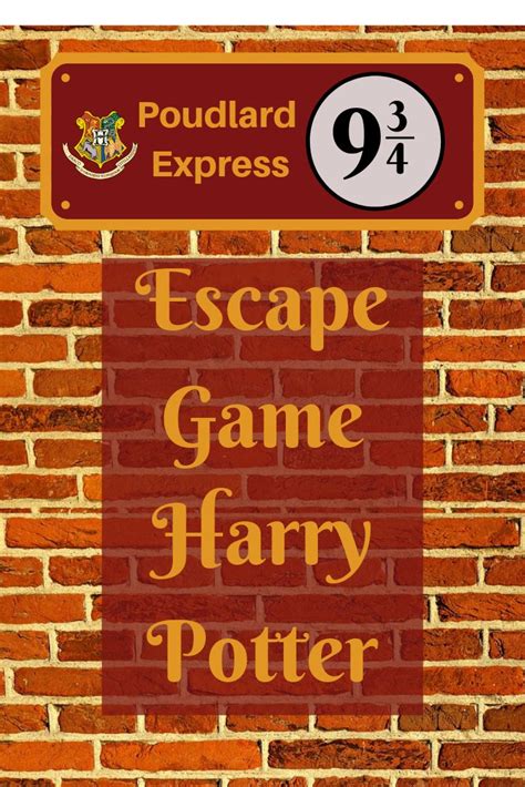 Escape Game Harry Potter | Harry potter trucs, Jeux harry potter ...