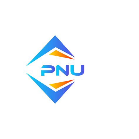 PNU abstract technology logo design on white background. PNU creative initials letter logo ...