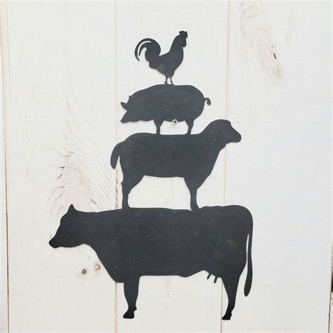 Stacked Farm Animals Metal Signs for Outside New Home Gift - Etsy ...