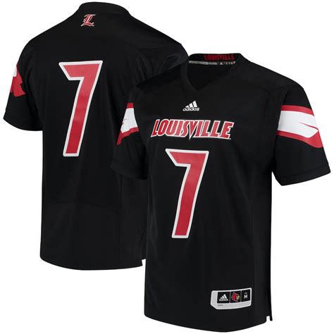 adidas Louisville Cardinals Black Premier Football Jersey