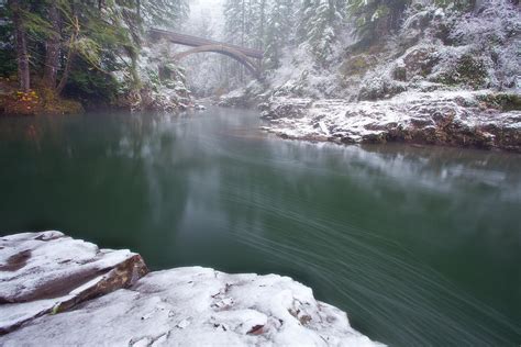 Wooden Bridge Snow Photograph by Darren White - Fine Art America