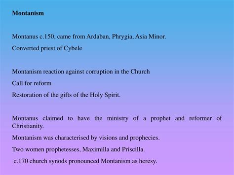 PPT - Heresies Gnosticism Marcionism Montanism Arianism Nestorianism PowerPoint Presentation ...