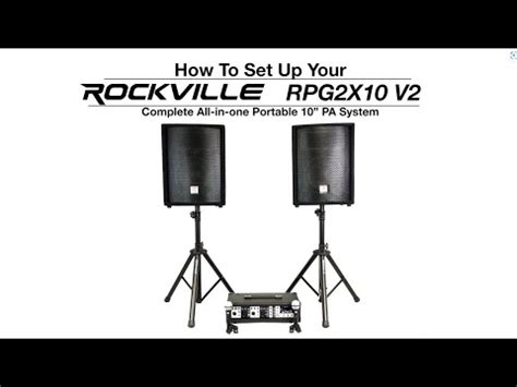 How To Set Up Rockville RPG2X10 Package PA System Mixer/Amp+10" Speakers+Stands+Mics - YouTube