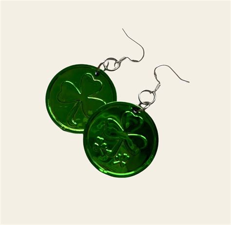 St Patrick’s Day Coin Earrings – Cuteryko