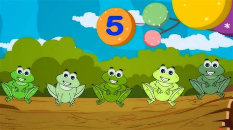 Five Little Speckled Frogs Nursery Rhyme with Lyrics | Frog nursery, Preschool songs, Nursery rhymes