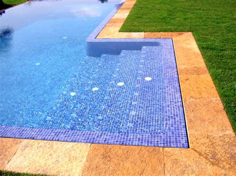 blue mosaic best pool tile