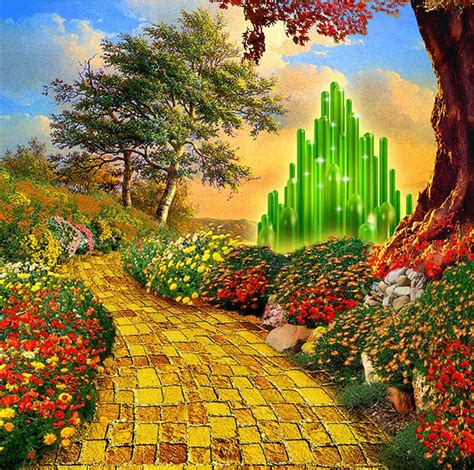 Wizard of Oz Yellow Brick Road Backdrop Emerald City Party | Etsy