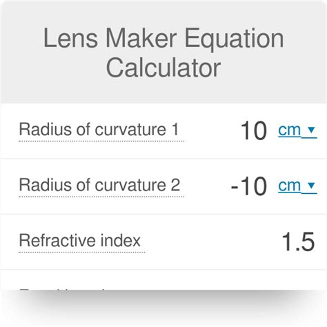 Unique Lens Maker Formula Calculator 12th Class Physics Notes In Hindi ...