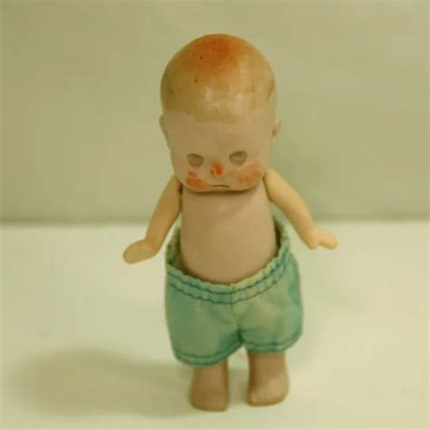 ANTIQUE GERMAN CHARACTER all Bisque Boy Doll 4 3/4in tall $60.00 - PicClick
