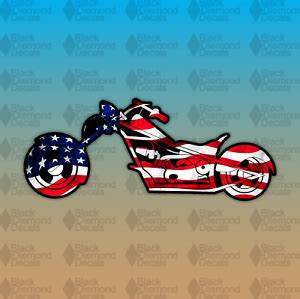 American Flag Chopper Motorcycle Harley USA America 8" Vinyl Decal Sticker JDM | eBay