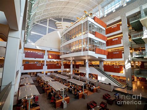 Interior view of the UNLV Lied Library Photograph by Chon Kit Leong ...