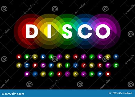 Colorful disco style font stock vector. Illustration of eighties ...