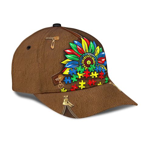 Autism Leather Pattern Classic Cap Hat - The Happy Wood