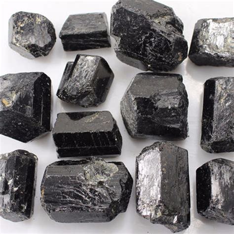 100g Black Natural Rough Tourmaline Quartz Stone Specimen Healing Gem Accessories | Alexnld.com