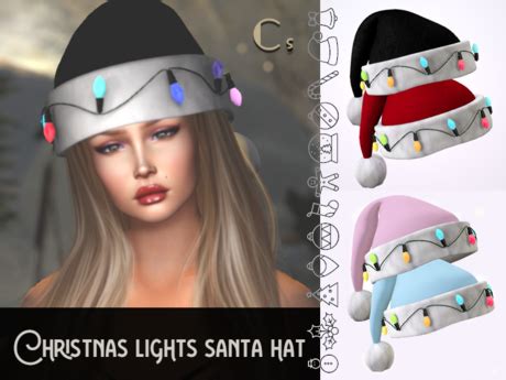 Second Life Marketplace - :: CS :: Christmas Lights Santa Hat