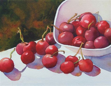 Painting : "Cheery Cherries" (Original art by Judy Mercer)