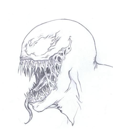 Venom head sketch by WesleyJames1985 on DeviantArt