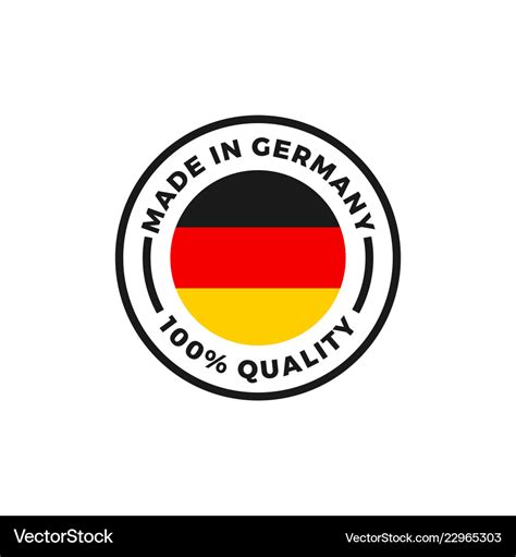 Made in germany icon with german flag circle Vector Image