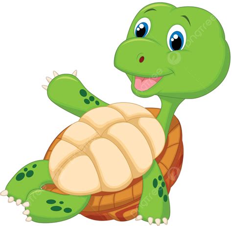 Cute Animal Turtle Cartoon Waving Hand Walking Sitting Outline Vector, Walking, Sitting, Outline ...