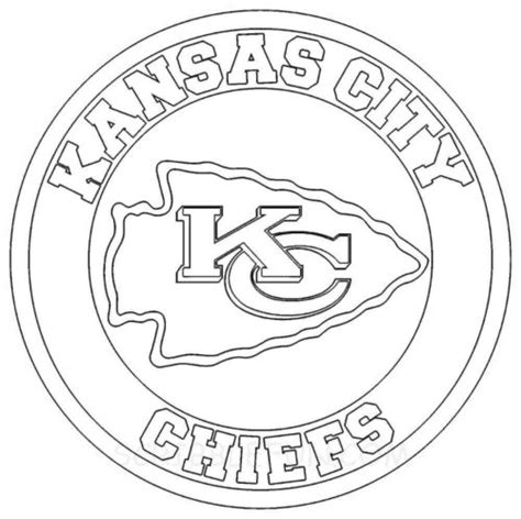 KC Chiefs Coloring Page in 2022 | Kansas city chiefs logo, Kansas city ...