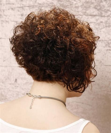 Short Curly Stacked Bob With Bangs - 25mmcreamecocoil41recycledspiraguide