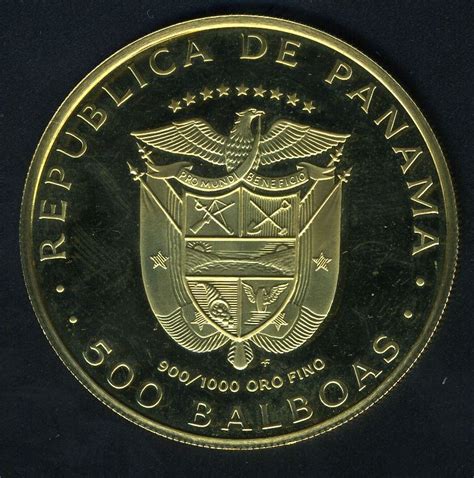 PANAMA 500 BALBOA PROOF GOLD COIN, 1975.|World Banknotes & Coins Pictures | Old Money, Foreign ...