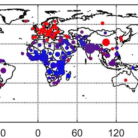 Map of annual average precipitation (mm) in Africa from the Global ...