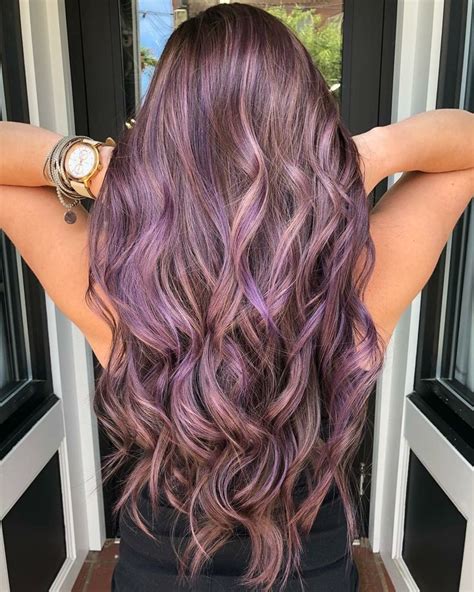 Pin by Missy Brown on Health and Beauty | Purple highlights brown hair ...