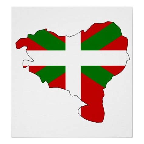 Basque Flag Map full size Poster | Zazzle | Pósteres, Mapas, Dibujos