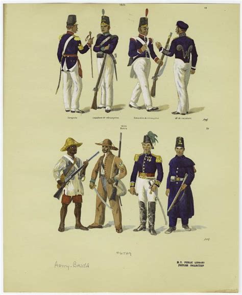 Brazilian military uniforms, 1824-1825 - NYPL Digital Collections